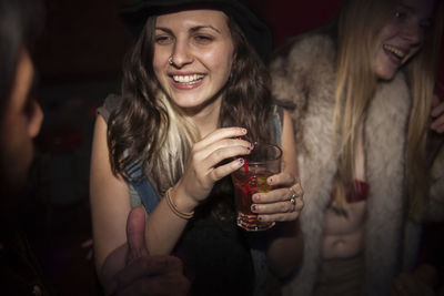 Young woman enjoying a night out