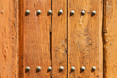 Close-up of wooden door