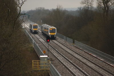 Train on railroad track