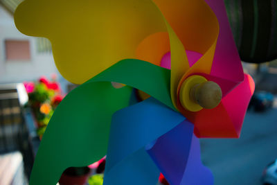 Close-up of colorful balloons