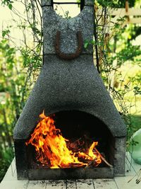 Close-up of bonfire
