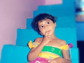 Portrait of cute girl