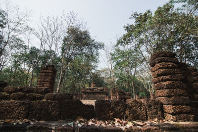 View of temple against trees