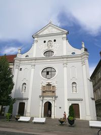 Low angle view of building against sky