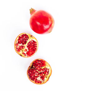 Close-up of strawberry against white background