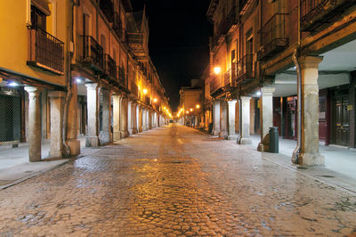 Illuminated city at night