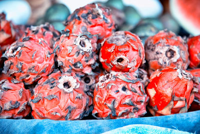 Close-up of fruits for sale at market stall