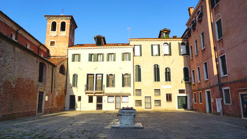 Court with ancient buildings in venice, italy, europe