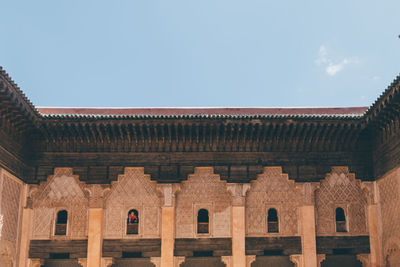 Low angle view of historic building against sky