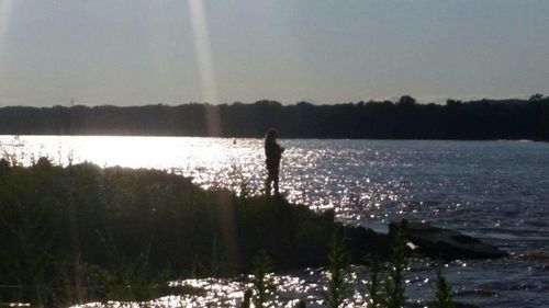 Scenic view of calm lake