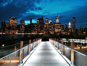 City skyline at dusk