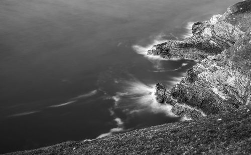 High angle view of sea