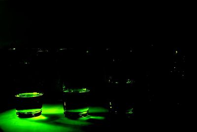 View of illuminated lights in the dark