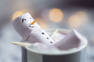 Close-up of ice cream in winter