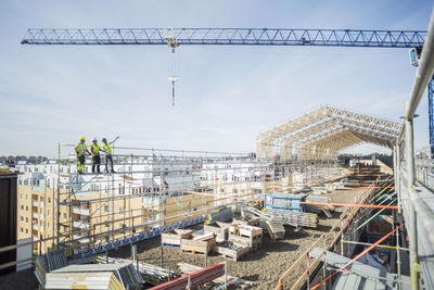 Workers working at construction site