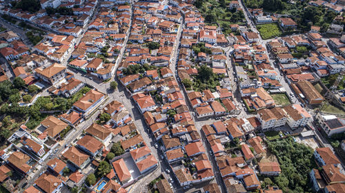 High angle view of cityscape