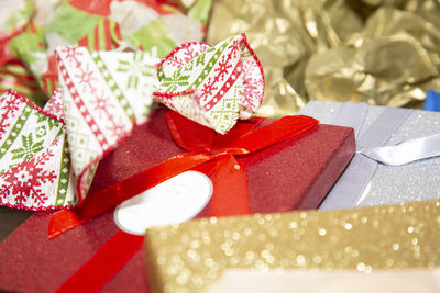 Close-up of multi colored christmas decoration