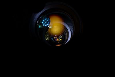 Light bulb at night