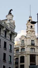 Low angle view of building against clear sky