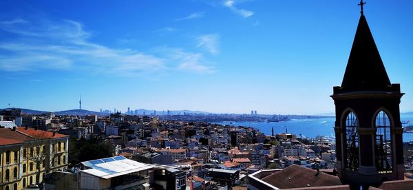 Rooftop view of istanbul and the bosphorus... 