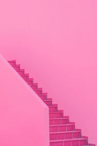 Fashion minimal pink house. architectur details. canary islands. travel advertising concept