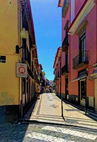 Narrow alley in city