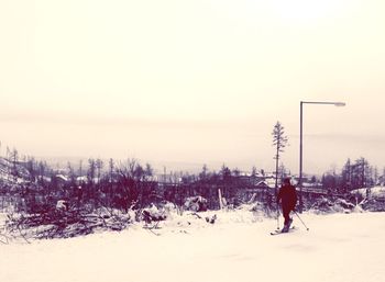 Woman standing on landscape