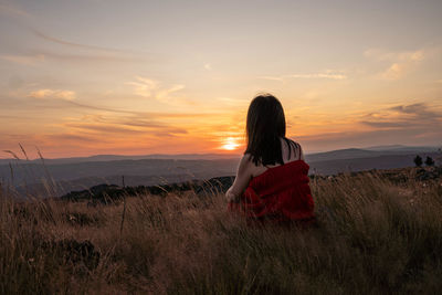 Silhouette on the hill