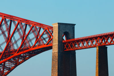 Low angle view of bridge against clear sky