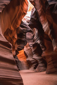 Low angle view of rock formation