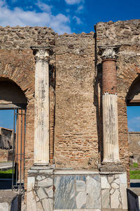 Low angle view of old building