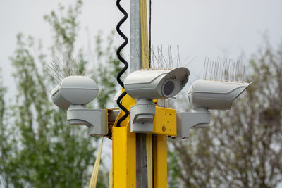 Close-up of security camera