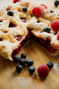 Close-up of sweet pie on table