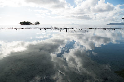 Scenic view of sea against sky