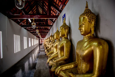 Statue of buddha in building