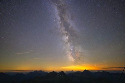 Low angle view of sky at night