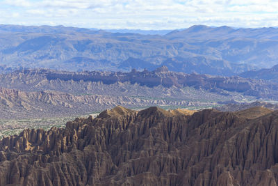 Panoramic view of dramatic landscape