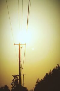 Low angle view of sky at sunset