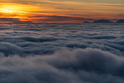 Scenic view of cloudscape during sunset