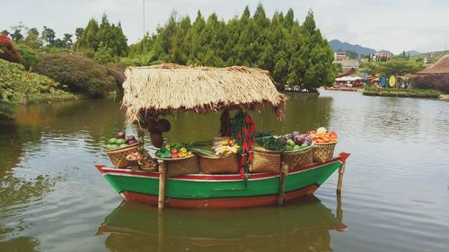 Small market on boat