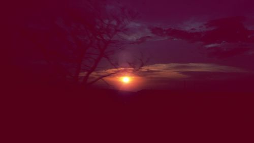 Low angle view of moon in sky at night