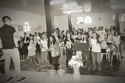 Man looking at camera