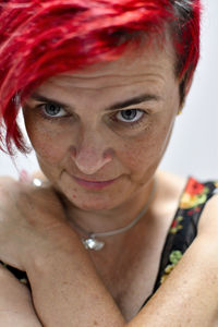 Close-up portrait of woman