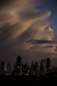 Cityscape against sky during sunset