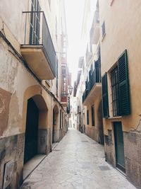 Narrow alley amidst buildings