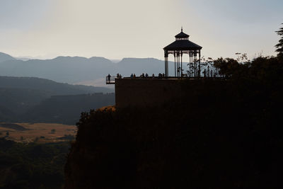 The balcony hangs over the valley of ronda