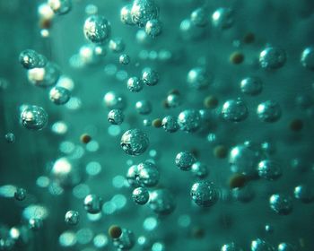 Close-up of bubbles in water