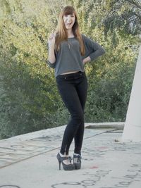 Portrait of young woman