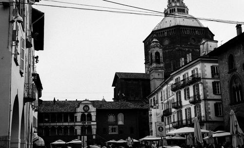 Low angle view of buildings against sky