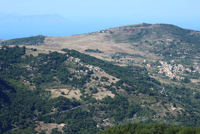 Scenic view of landscape against clear sky